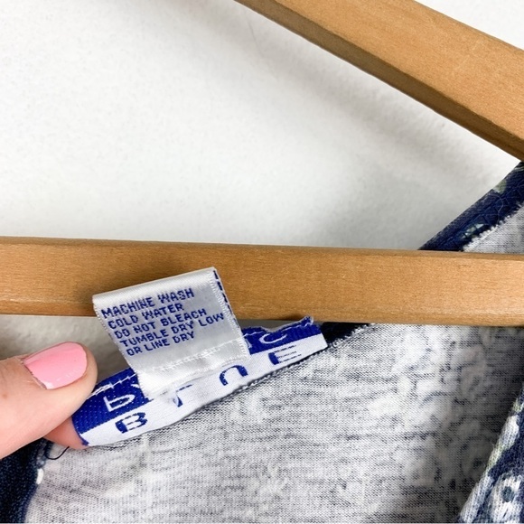 Vintage 90s Cottagecore Blue Pacific Blue Ditsy Floral Romper Sz M - Picture 6 of 8